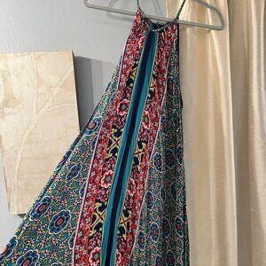 Anthropologie Ella Halter Hankerchief Maxi Dress